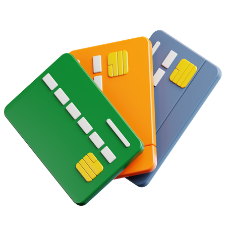 Credit Card Stack  3D Icon