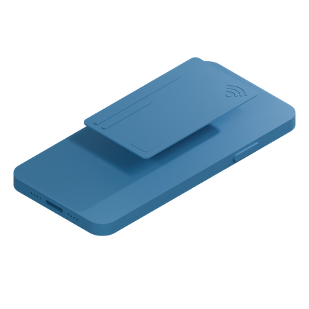Credit Card SteelBlue Full  3D Icon