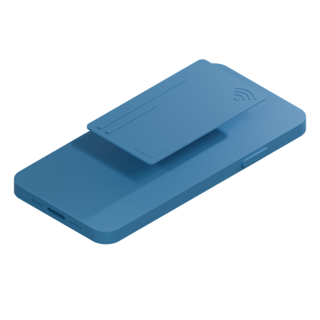 Credit Card SteelBlue Full  3D Icon