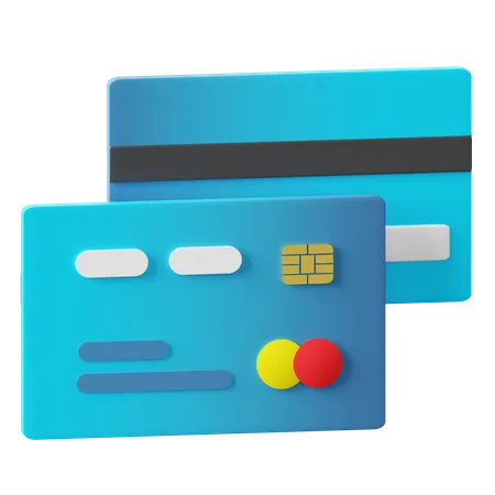 Credit Card Two Sides  3D Icon