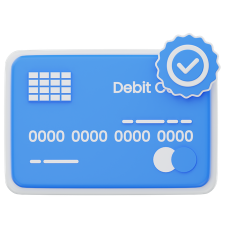 Credit Card Verified  3D Icon