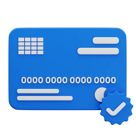 Credit Card Verified  3D Icon