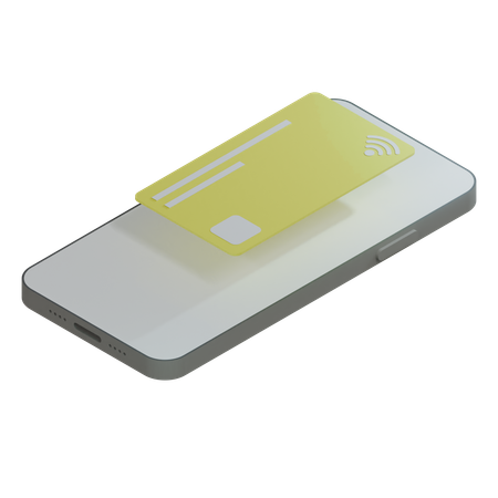 Credit Card Yellow  3D Icon