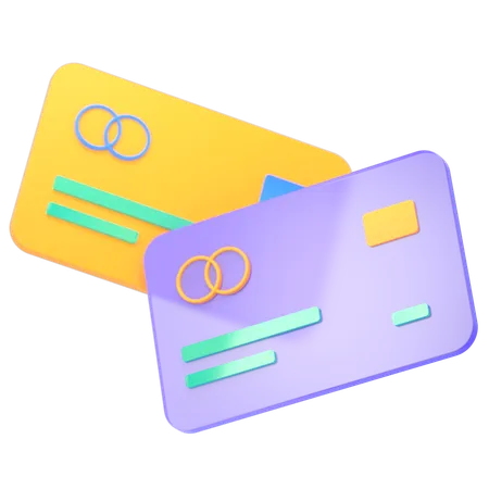 Credit Cards Illustration In 3 D Design 3D Icon