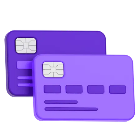 3 D Icon Of 2 Credit Cards 3D Icon