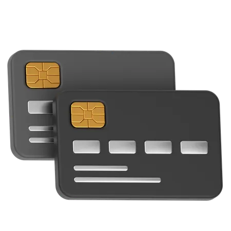 3 D Icon Of 2 Credit Cards 3D Icon