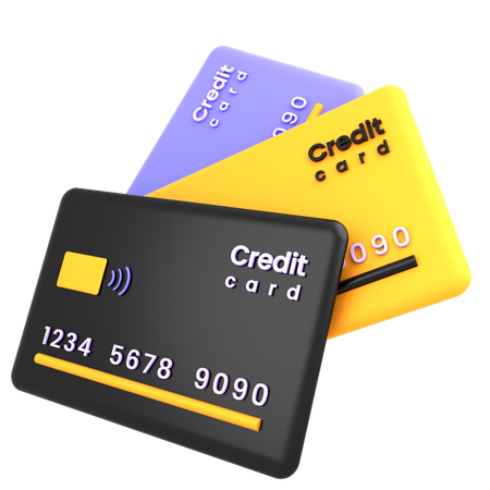 Credit Cards 3D Illustration