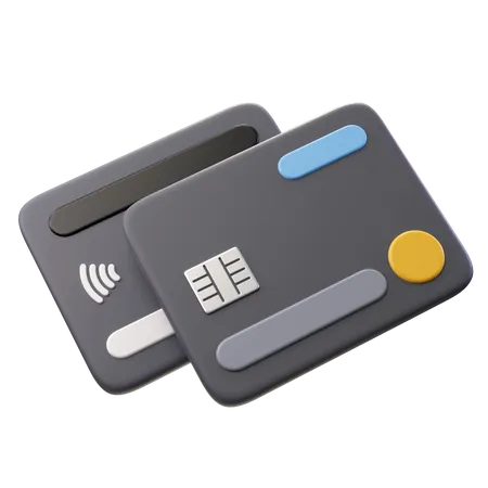 3 D Illustration Credit Card With Chip 3D Icon