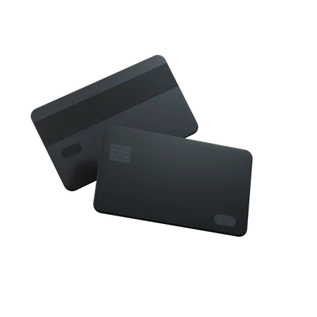 Credit cards front and back clay  3D Icon