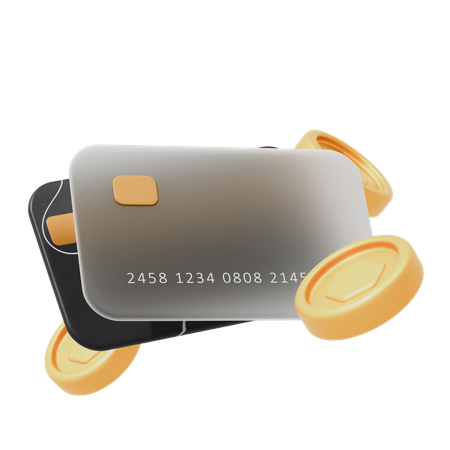 Credit cards glass  3D Icon