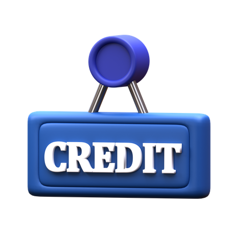 Credit Sign  3D Icon