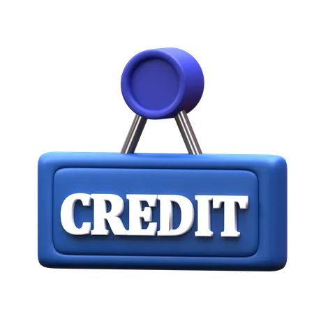 Credit Sign  3D Icon