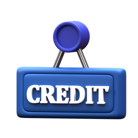 Credit Sign  3D Icon