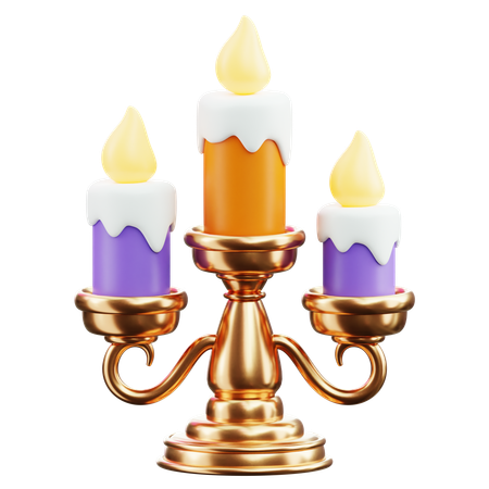 Creepy candlestick  3D Icon