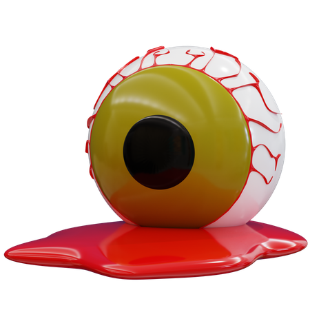 Creepy Halloween Eyeball  3D Icon