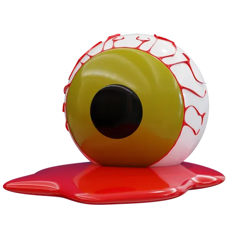 Creepy Halloween Eyeball  3D Icon