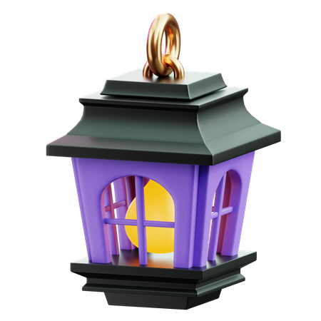 Creepy mysterious lantern  3D Icon