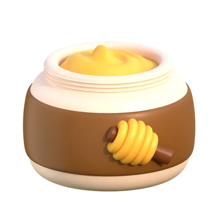 Crema de miel  3D Icon