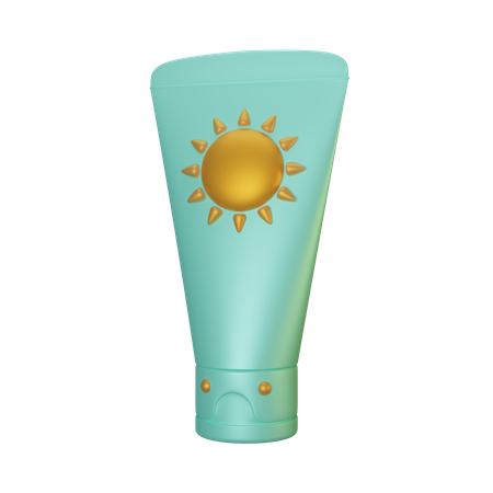 Crema bloqueadora solar  3D Illustration