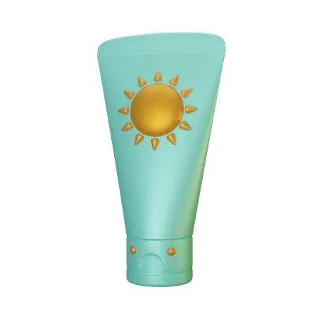 Crema bloqueadora solar  3D Illustration