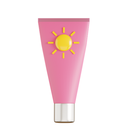 Crema bloqueadora solar  3D Icon