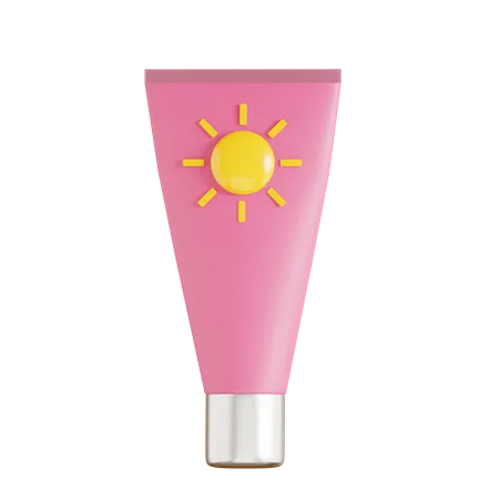 Crema bloqueadora solar  3D Icon