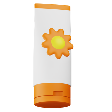 Crema de protección solar  3D Icon