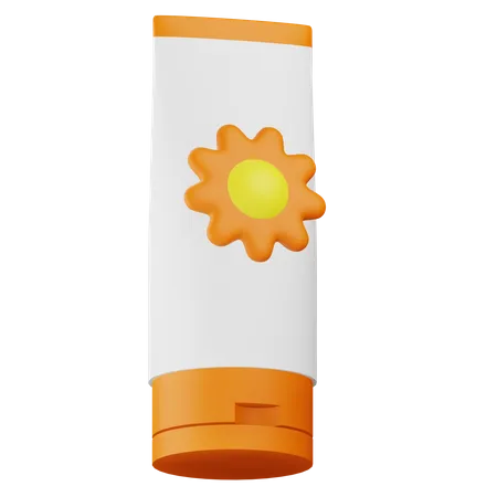 Crema de protección solar  3D Icon