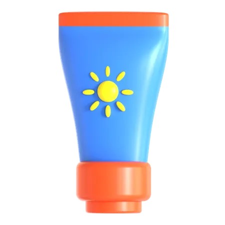 Crema de protección solar  3D Icon