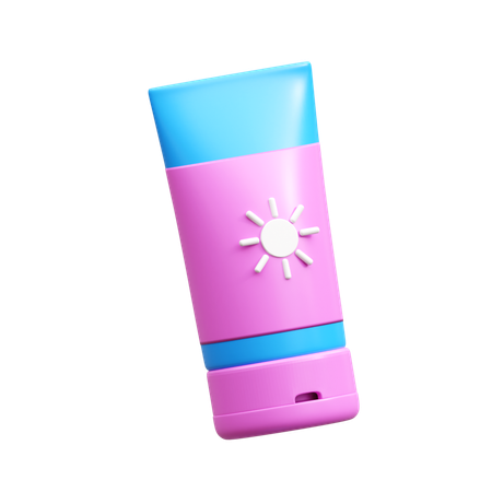 Crema solar  3D Icon