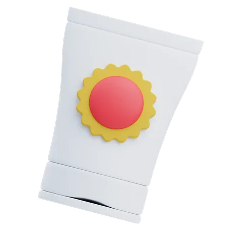 Crema solar  3D Icon