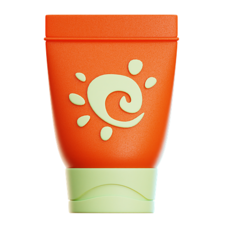 Crema solar  3D Icon