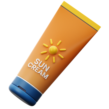 Crema solar  3D Icon