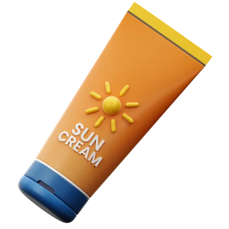 Crema solar  3D Icon