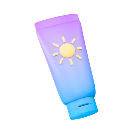 Crema solar  3D Icon