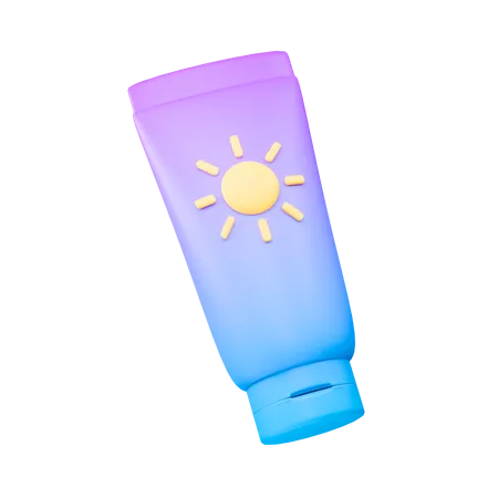 Crema solar  3D Icon