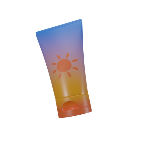 Crema solar  3D Icon