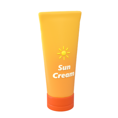 Crema solar  3D Icon