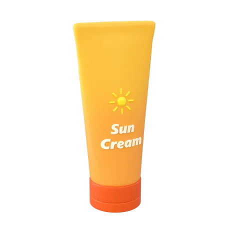 Crema solar  3D Icon