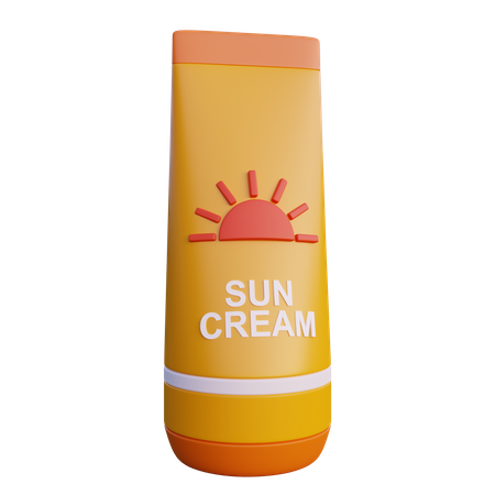 Crema solar  3D Icon