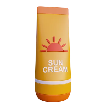 Crema solar  3D Icon