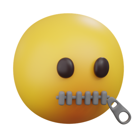 Emoji de cremallera  3D Icon