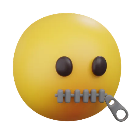 Emoji de cremallera  3D Icon