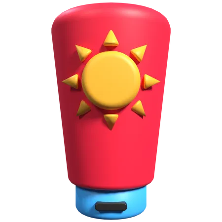 Crème solaire  3D Illustration