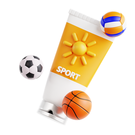 Crème solaire pour le sport  3D Icon