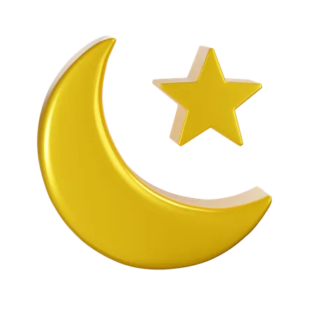 Crensent Moon  3D Icon