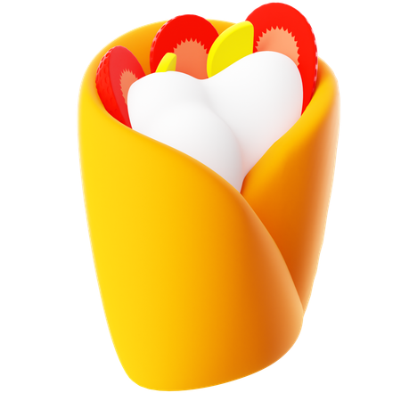 クレープ  3D Icon