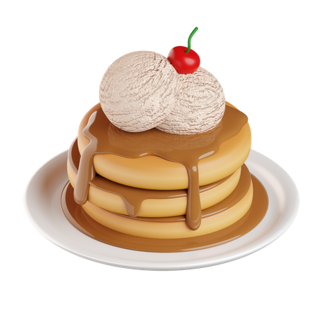 Glace aux crêpes  3D Icon