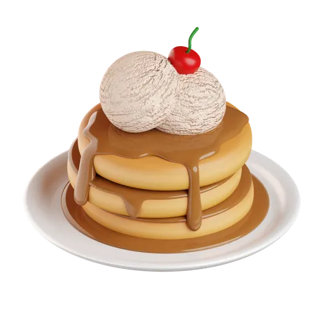 Glace aux crêpes  3D Icon