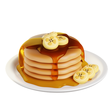 Crêpes à la banane  3D Icon